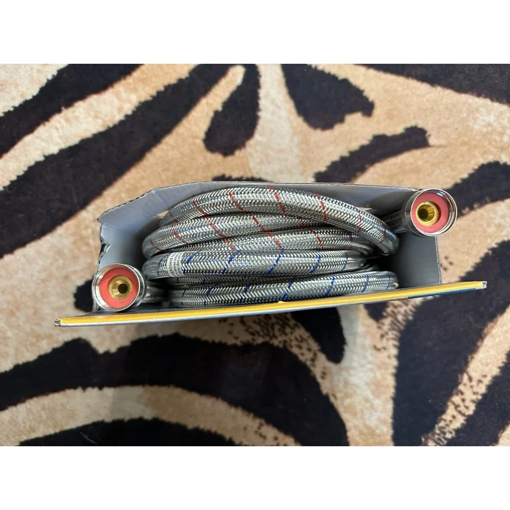 New Eastman‎ 6-ft Washing Machine Connectors Stainless Steel Braiding 2-PK